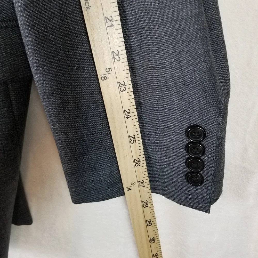 Lauren Ralph Lauren Blazer Men 54L Charcoal Grey 100% Wool Stretch Jacket